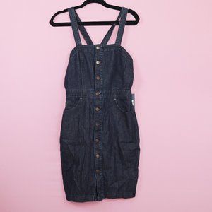 Denim overall dress NWT